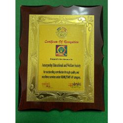 Displayed certificates and accolades received by Amarpushp NGO