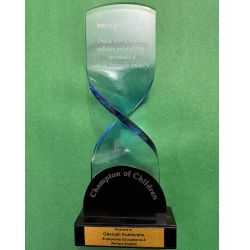 NGO representatives receiving award from dignitaries
