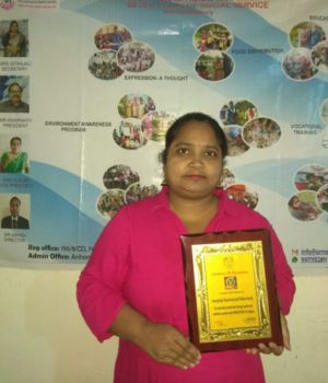 Achievement award highlighting Amarpushp’s impact on rural education