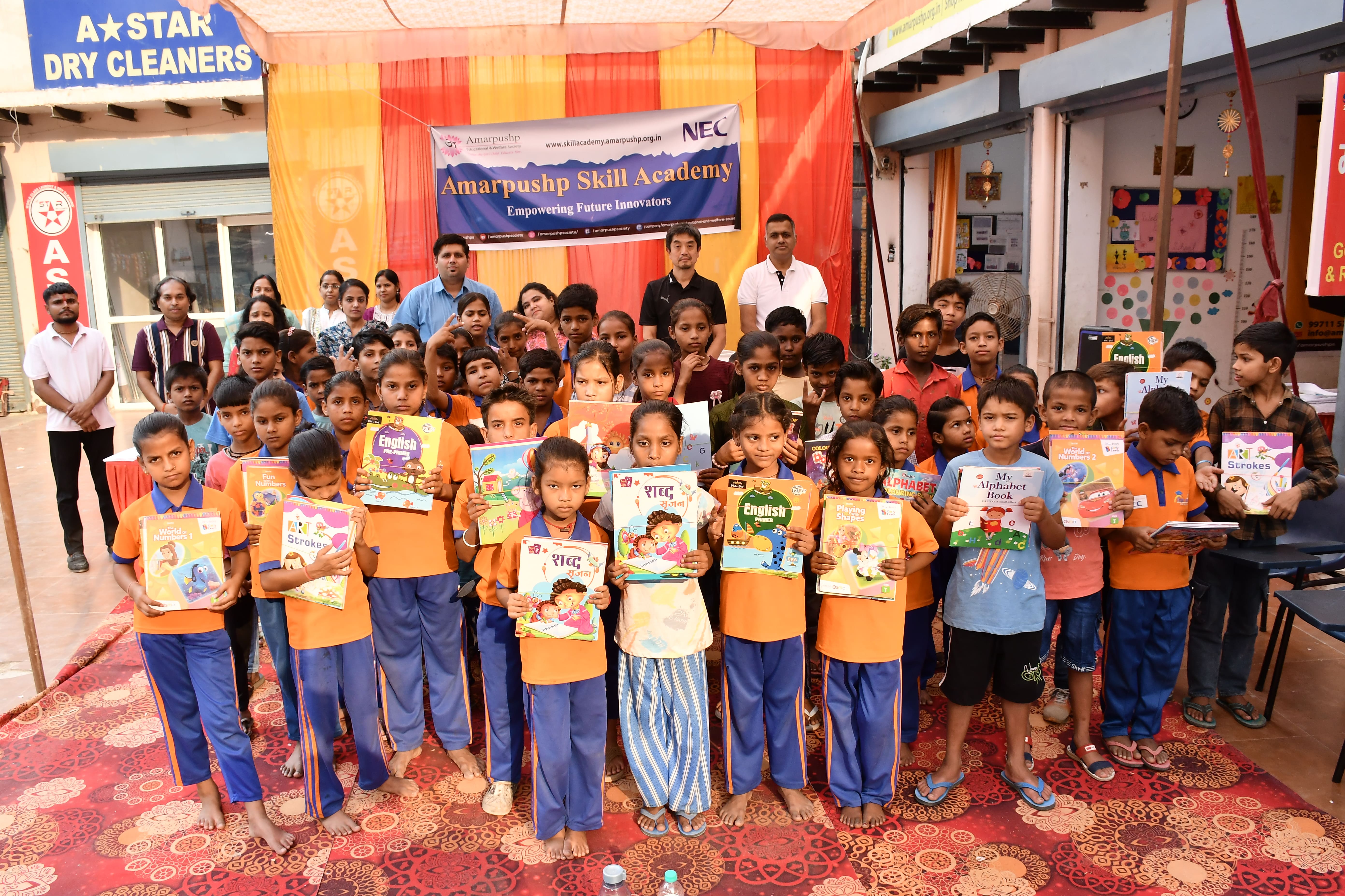 Students participating in skill development and vocational training